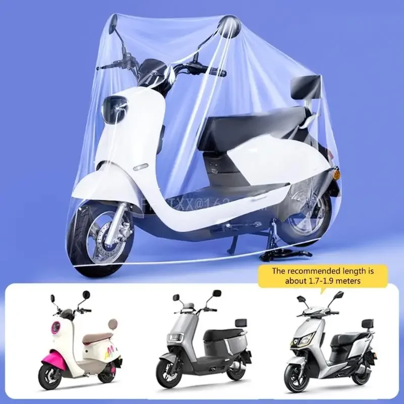 Motorcycle cover Transparent protective cover all seasons outdoor waterproof electric bicycle scooter rain and dust cover