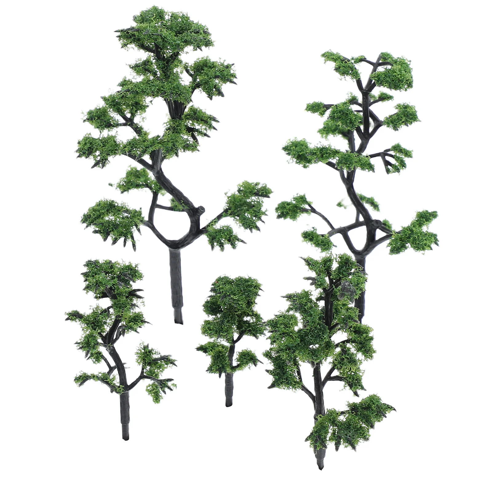 

5 Pcs Model Tree Decoration Artificial Simulation Micro Landscape Green Plastic Scenic