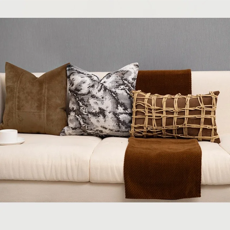30X50/45X45/50X50CM Coffee Throw Pillow Cover Modern Light Luxury Waist Cushion Cover Decor Home Decorative Pillowcase