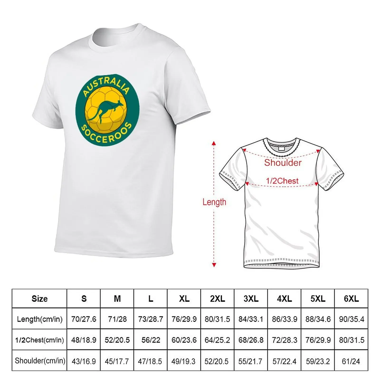 Australia Socceroos (Green Roundel) T-Shirt oversized t shirt blanks Men's t-shirt