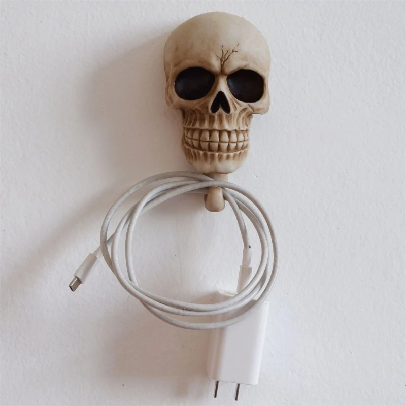 Skull Hook 1/2pcs Wall Resin Material Great Data Cable Storage and Key Storage Dropsale