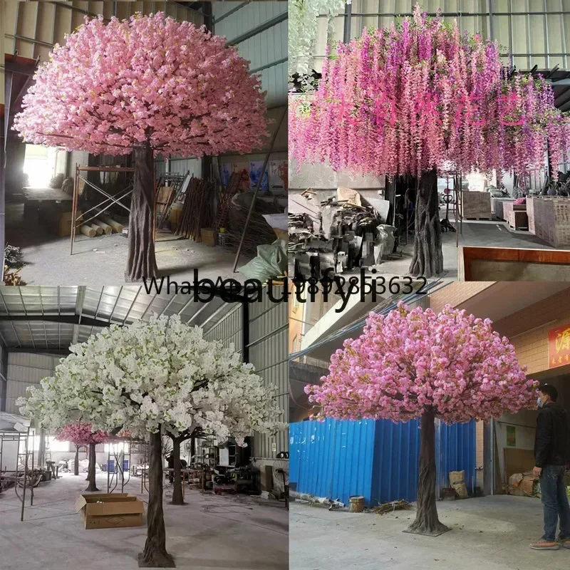 FF Simulation ginkgo indoor and outdoor welcome pine landscape shopping mall stage props fiberglass fake tree