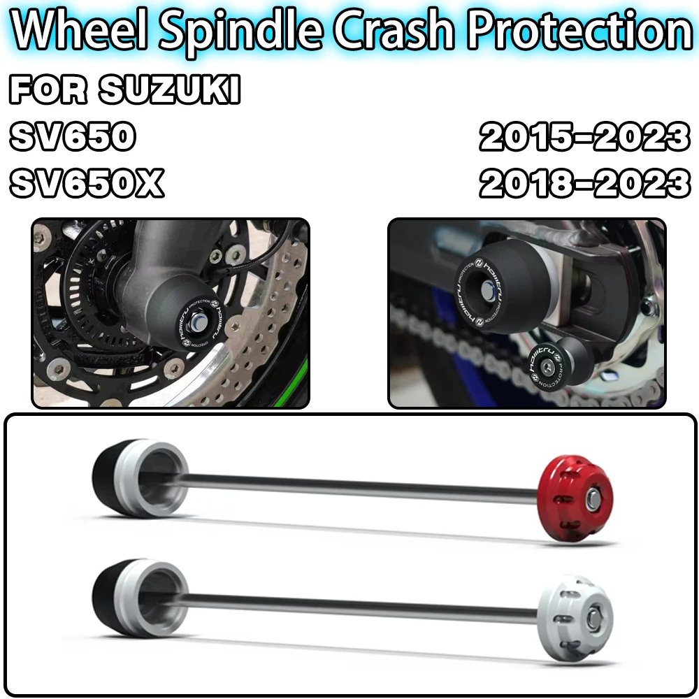 For SUZUKI SV650 SV650X 2015 2016 2017 2018 2019-2023 Motorcycle accessories Front Rear Wheel Spindle Crash landing Protector