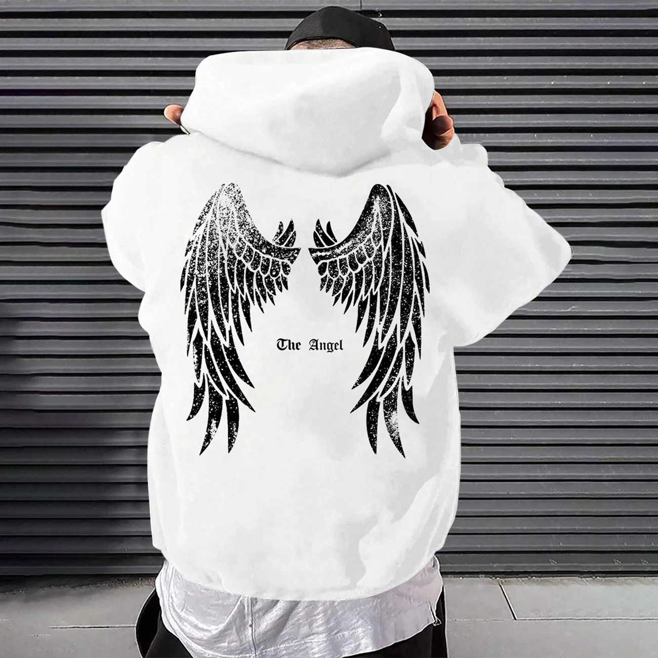 2024 New Angel Wings Printed Men felpa con cappuccio Cross Graphics Fashion Casual felpe con cappuccio felpa oversize Cool Women Sports Streetwear