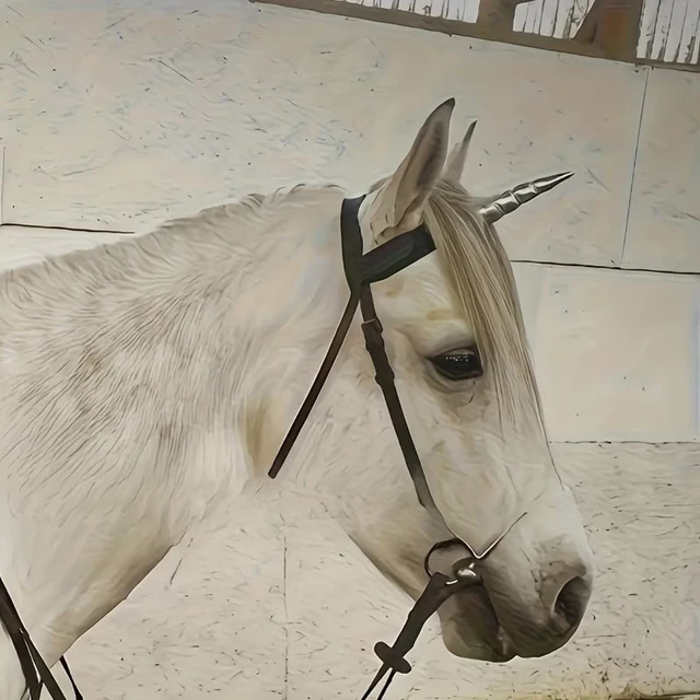 ?One-horned Horse Headbands Design Suitable For Equestrian Activities, Performances And Daily Outfits, Horse Gear Decoration 4 ?One-horned Horse Headbands Design Suitable For Equestrian Activities, Performances And Daily Outfits, Horse Gear Decoration 4