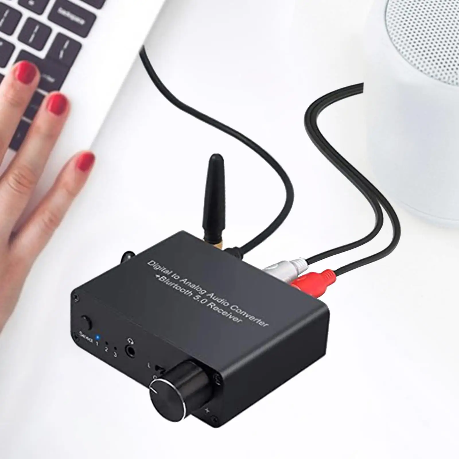 DAC 192KHz cyfrowy na analogowy konwerter Audio odbiornik Bluetooth 5.0 Adapter Audio przetwornik DAC do Tablet z funkcją telefonu PC Blue Ray DVD