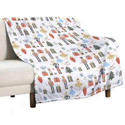 Nutcracker Ballet Christmas Throw Blanket Beach Flannel Blankets