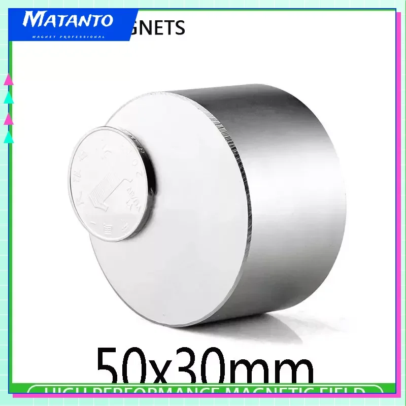 50x30mm Super Powerful Strong Magnetic NdFeB Permanent Neodymium Magnets disc 50x30 mm N35 Big Round Magnet 50*30 mm