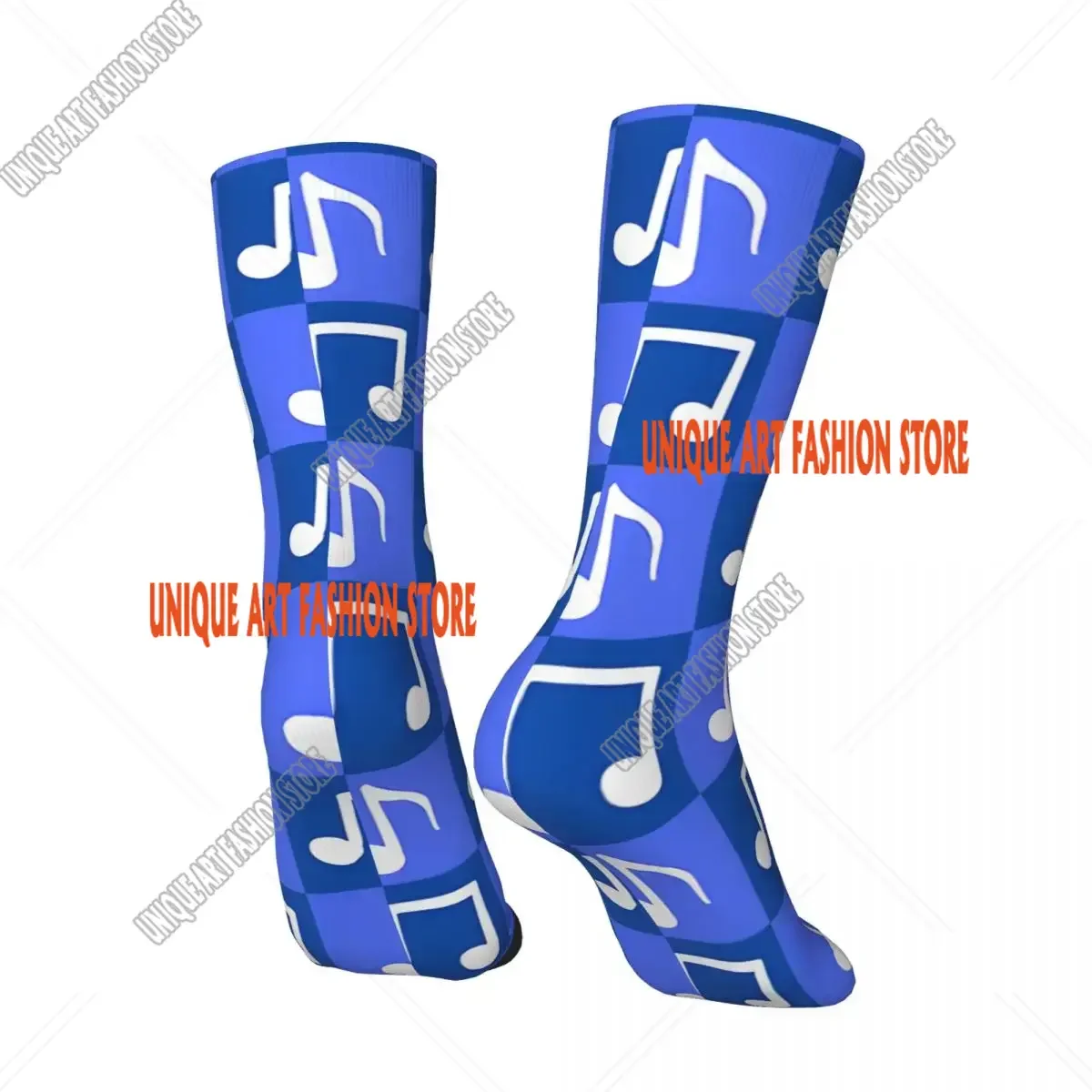 Vintage Music Notes Music Notes Patterns Men's compression Socks Unisex Harajuku Seamless Printed Novelty Crew Sock