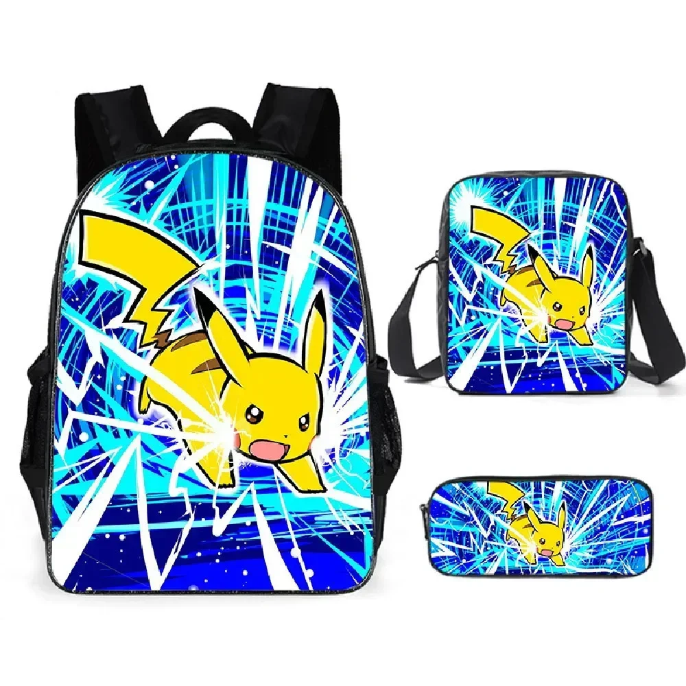 MINISO Pokémon SchoolBag Pikachu Backpack Polyester Comfortable Burden-reducing Student Children\'s Backpack School Bag Mochila