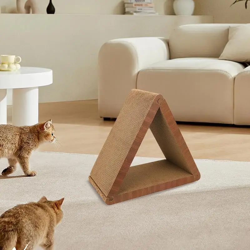 

Scratchers For Indoor Cats Triangular Indoor Cat Scratcher Pad Pet Kitten Playing Toy Exercise Companion For Living Room Bedroom