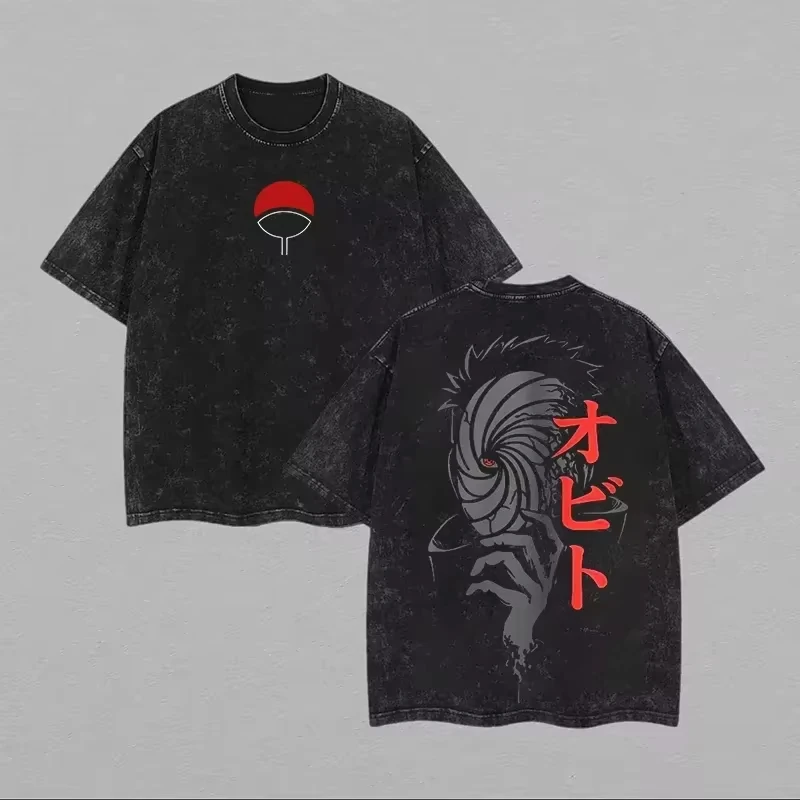 2026 neues übergroßes Naruto Obito Uchiha Sommer-T-Shirt, beliebtes Unisex-Baumwoll-T-Shirt für alle Jahreszeiten