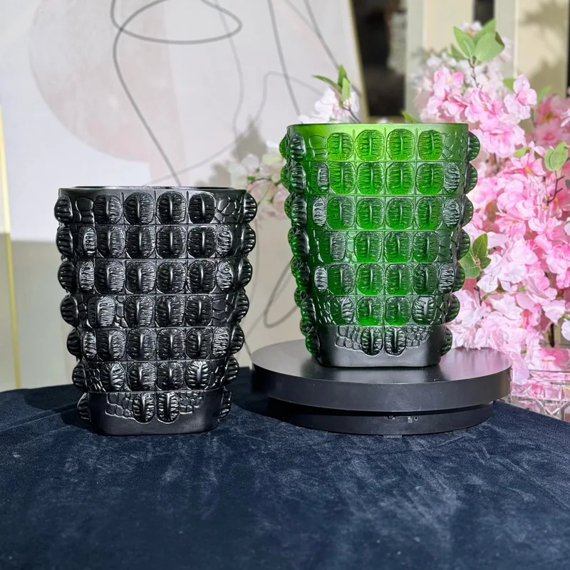 Französische Krokodilvase, Dekoration, Kristall-Desktop-Vase, mehr Glas, ausgezeichnete Flasche, Heimdekoration