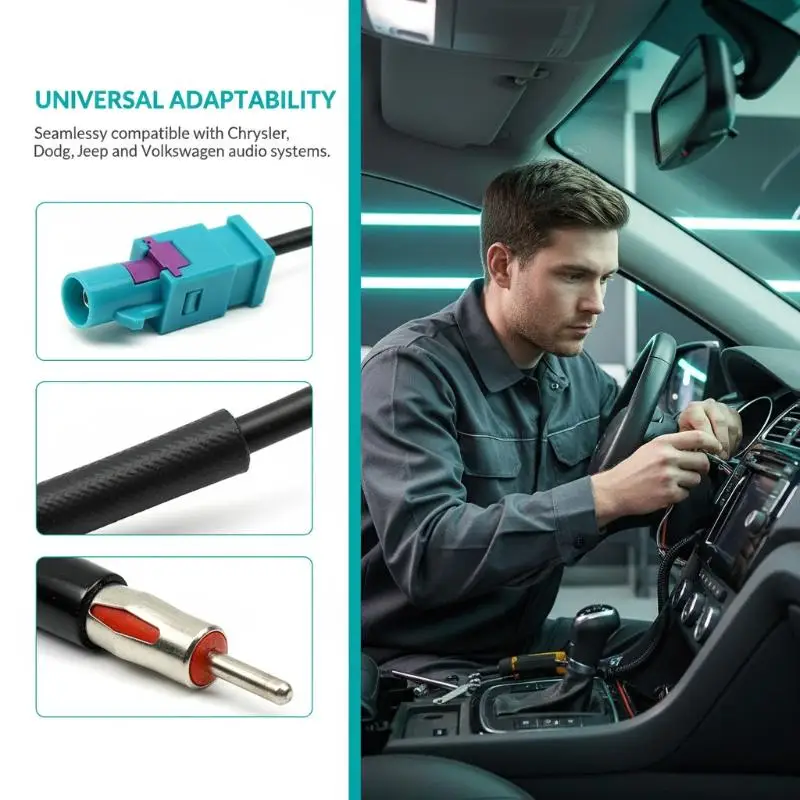 

1/3Pcs Fakra-Z Male To DIN Plug 15cm FM/AM Aerial To DIN Car Replacement Parts Car FM AM Stereo Radio Antenna Adapters Cable