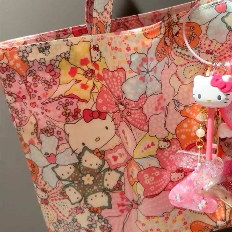 Borsa Sanrio Hello Kitty Kawaii Anime Cartoon borsa a tracolla per studenti borsa da viaggio per cosmetici borse per la spesa giocattoli regali per