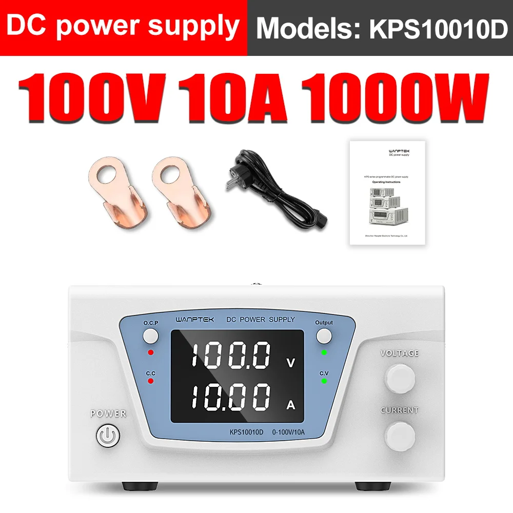 Wanptek Laboratorium DC-voeding 30V 10A 20A 60V 10A 20A 100V 5A 10A verstelbare gestabiliseerde variabele digitale geregelde bron