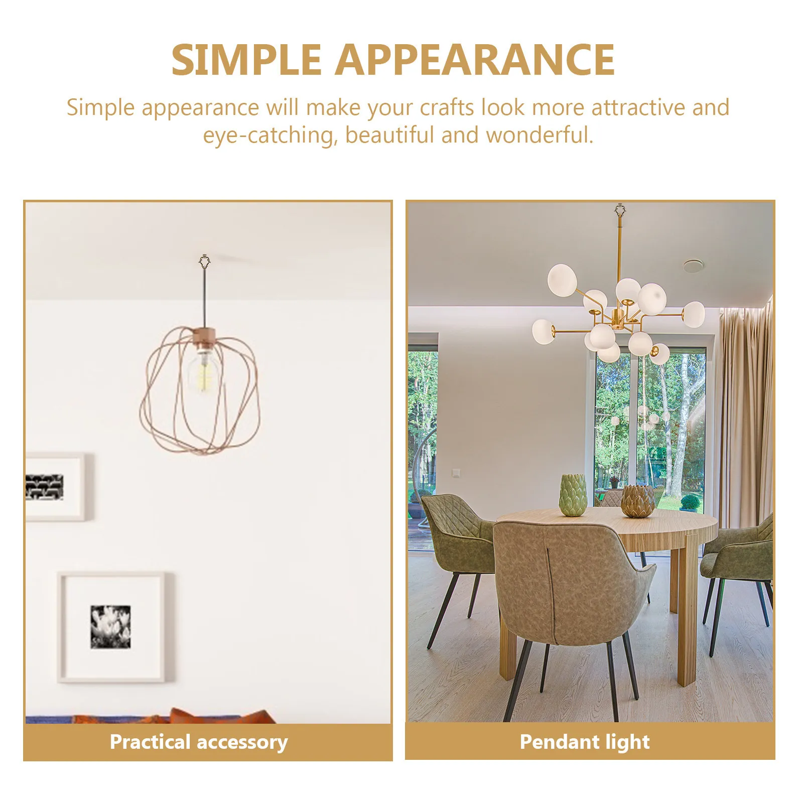 Heavy Duty Ceiling Hook Rustproof Iron Hanging Ring for Chandelier Pendant Lamp Holder Lighting Accessories Ceiling Hook