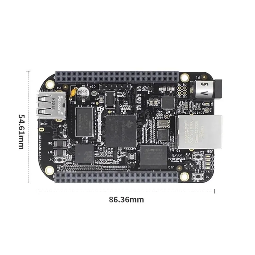 AvaCoreSpot Goods BeagleBone Black AM3358 ARM Cortex-A8 MCU, 4GB EMMCPlate
