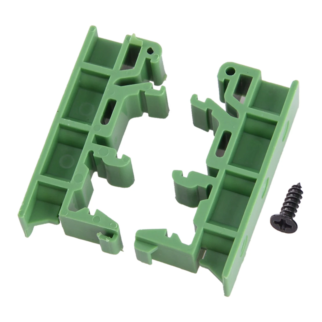 10 Sets Green Plastic DRG-01 DIN 35 PCB Rail Mounting Brackets Adapter Holder Support