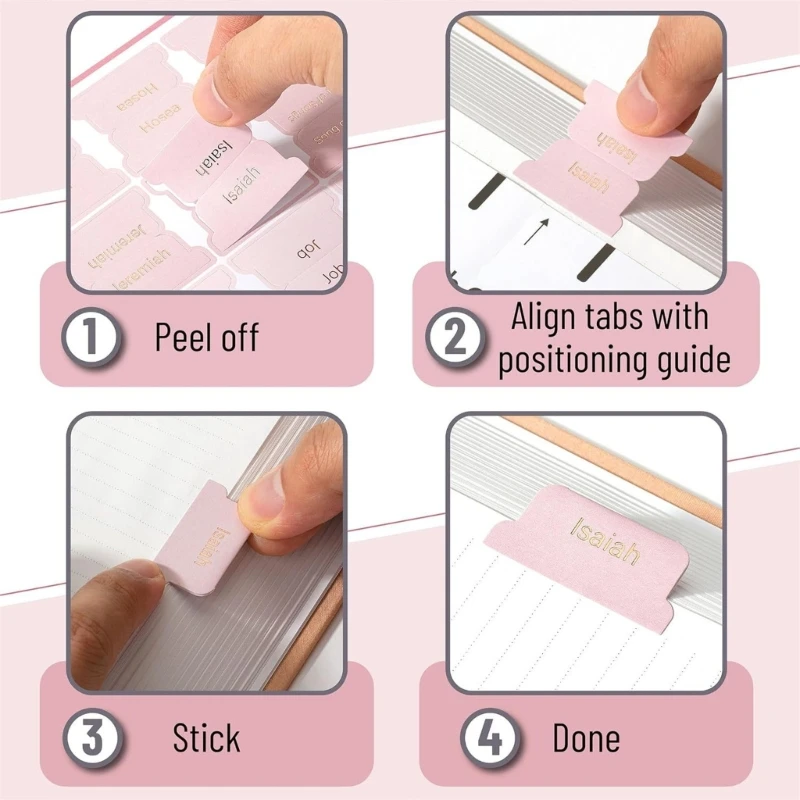 6 Blatt laminierte Bibel-Tabs, Aufkleber mit großem Druck, leicht lesbare Bibel-Journaling-Tabs, christliches Geschenk für