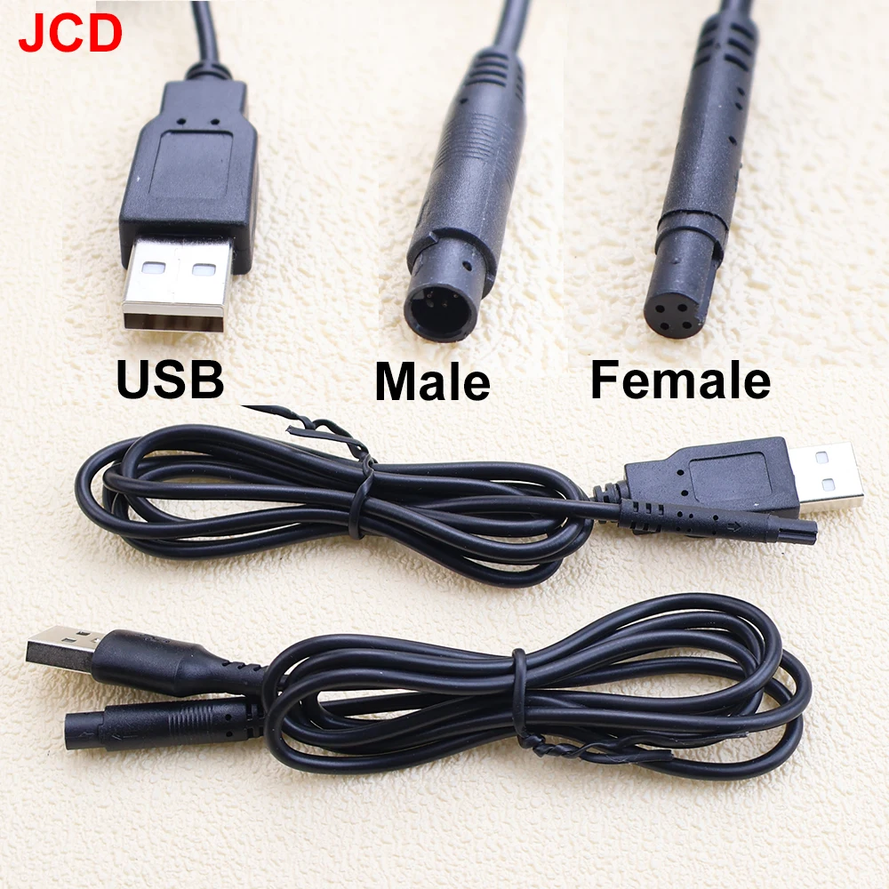 JCD USB Male to 4Pin Male/Female Cord Car Rear View Vehicle DVR Camera Extension Connector Cable Cord HD Monitor Camera Wire 1M