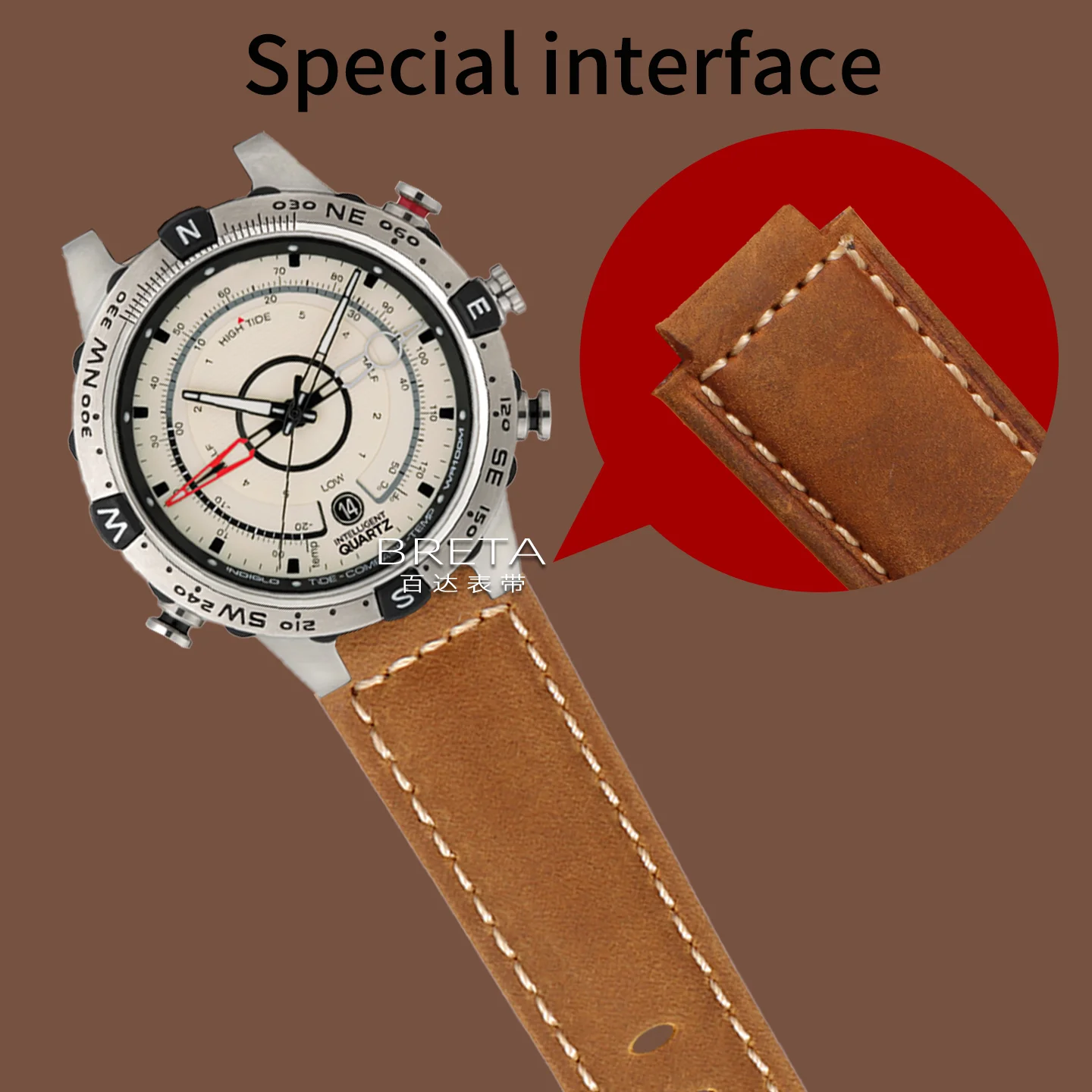 Ремешок для часов из воловьей кожи с выпуклым ртом для TIMEX, ремешок для часов T2N721 T2N720 W2R55500 TW2T76500, кожаный браслет 24x16 мм, ремень с инструментом