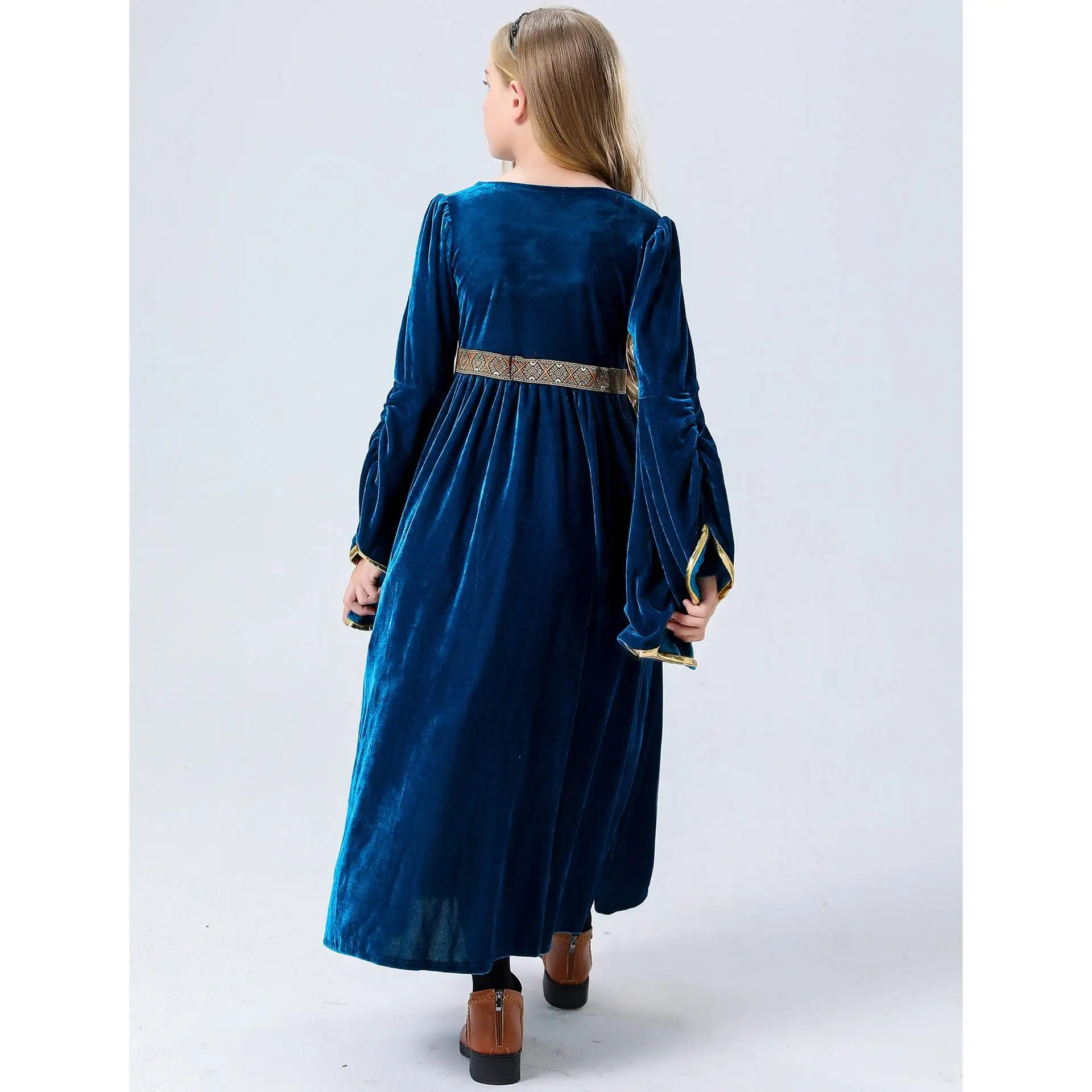 SXL Halloween Mittelalter Gericht Prinz Dr Vintage Mädchen Kostüm Bühne Performance Outfit Kinder Retro Rock Anzug