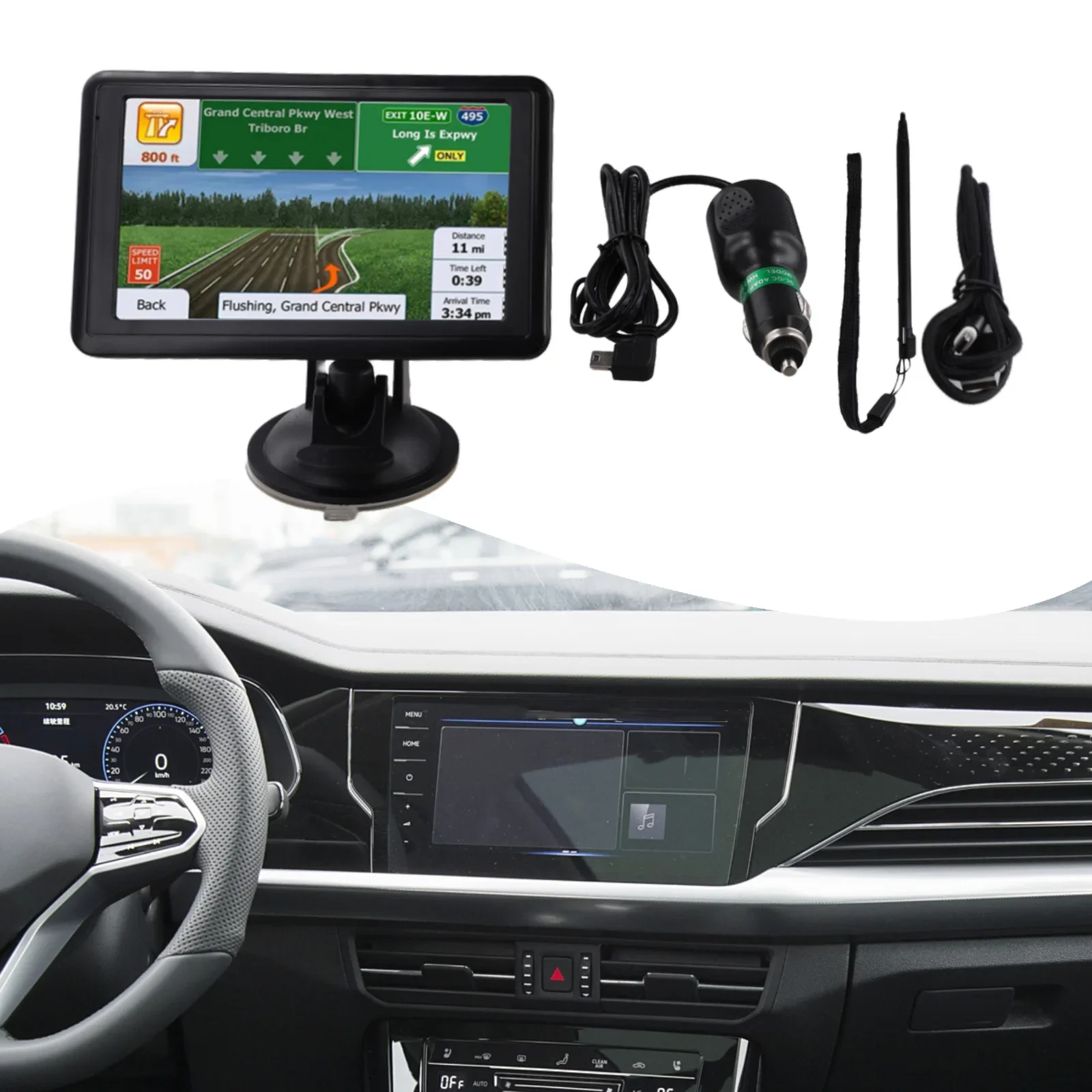 

5 Inch Car GPS Navigation HD Touch Screen FM Transmitter Car GPS Navigator 8GB + 128MB United Kingdom Map Portable GPS Navigator