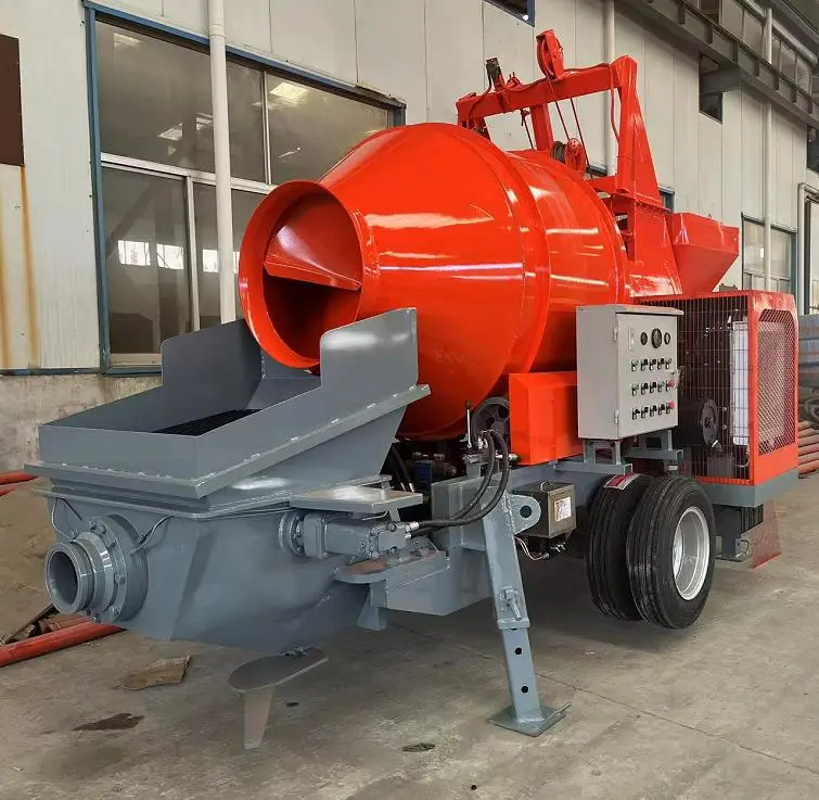 YG Customized 20 Cubic Meter Per Hour Diesel Cement Mixer Concrete Mixer Machine With Pump for Sale