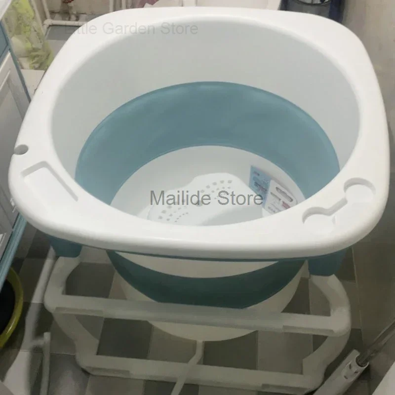 Household Portable Bathtub Adult Foldable High Bath Bucket Small Apartment hot tub large Bath Bucket Light Luxury Baby Bathtub