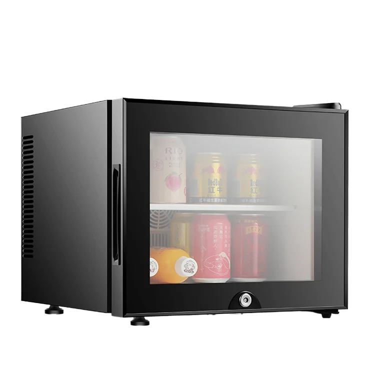 Commercial clear Glass Stainless Steel Small Beverage Refrigerator for Hotels