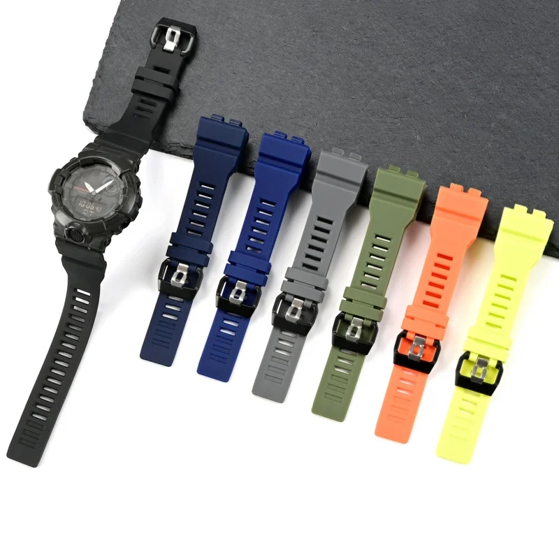Soft Resin Watch Strap For Casio GBA-800 GBD-800 GMA-800 GMD-800 Series Dedicated Notch Waterproof Sports Watch Band