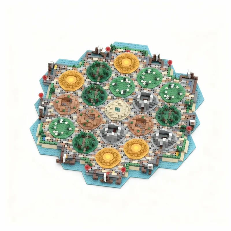 5432pcs MOC Settlers Rebricked - Board Game Catan ulasan dan harga