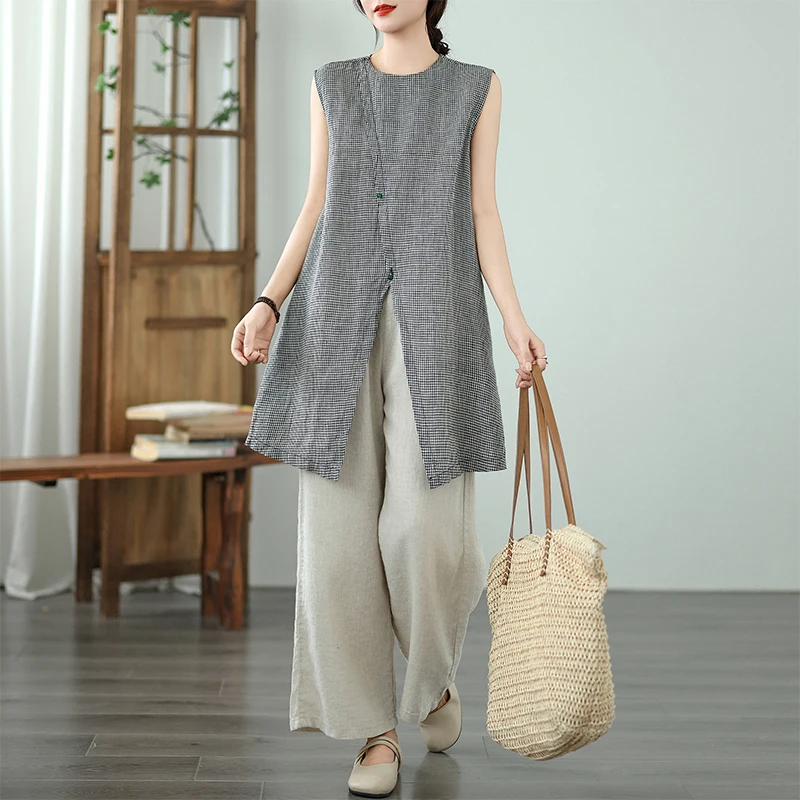 Estate cotone lino sciolto dimagrante Svel Midi irt Dr vita alta sottile gonna su misura copertura totale Bal Design