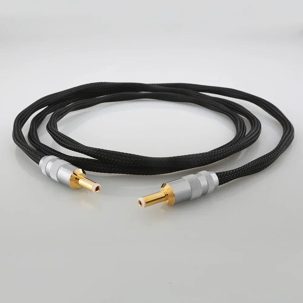 Hifi OCC Silver Plated DC Power Cable GX16-2 Pin To 5.5*2.5/2.1MM AC/DC Phono Amplifier Linear Power Supply Output Cable