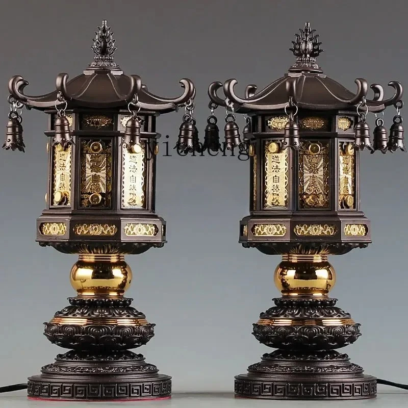 FJ-21 Supply Buddha A Pair Of Plug-in Household Led Changming Ornament Buddha Front Taoist God Statue For Setting The Table