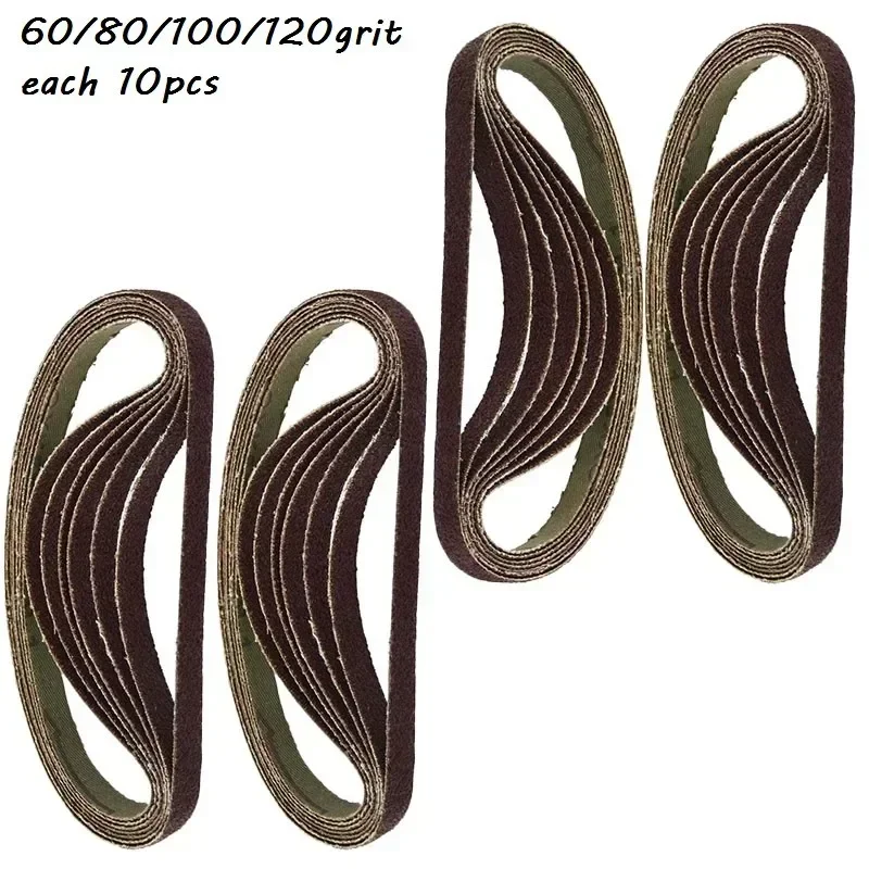 

Premium Air Finger Sander Sanding Belt Set 40pcs 330x10mm Suitable for Wood and Light Metal 60/80/100/120 Grit