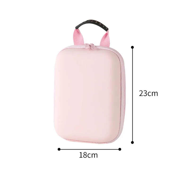 Makeup Storage Bag with Detachable LED Lighted Mirror Waterproof Hard Shell Cosmetic Tools Makeup Brushes Storage Organizer