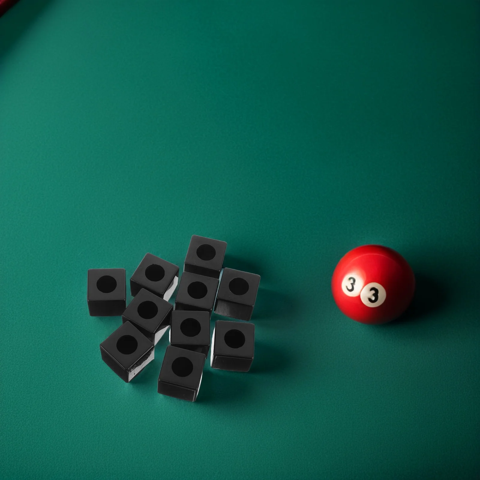 

20pcs Billiard Chalk Holder Black 1.1 Inch Square Portable Plastic Pool Snooker Case For Cue Grip Stability Chalk Protection