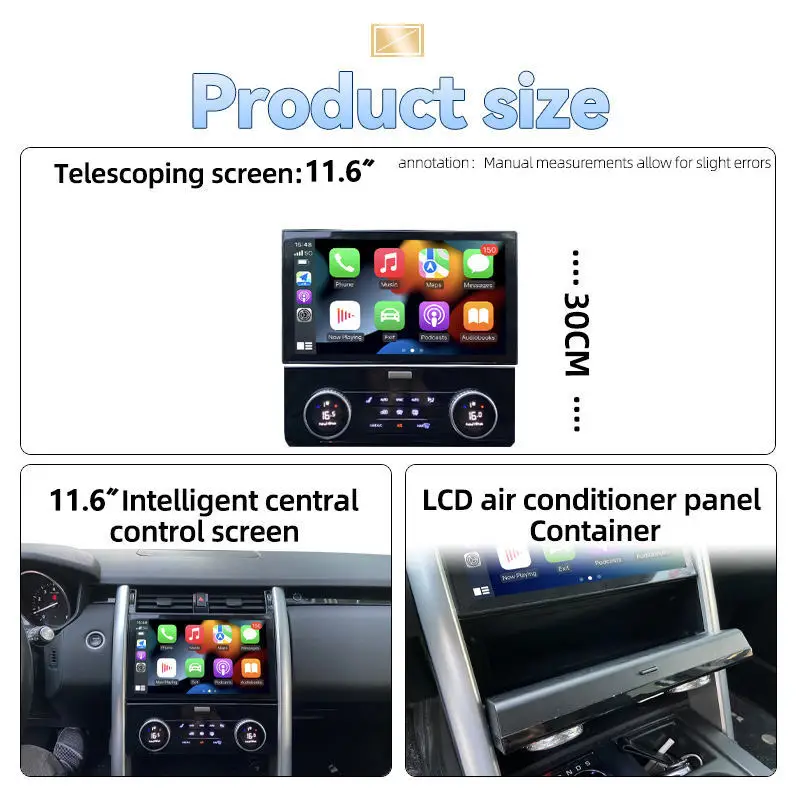 

13,3-дюймовый 8-ядерный автомобильный DVD-плеер с Android 13, мультимедиа и GPS-навигацией для Land Rover Discovery 5 L462 2017-2022