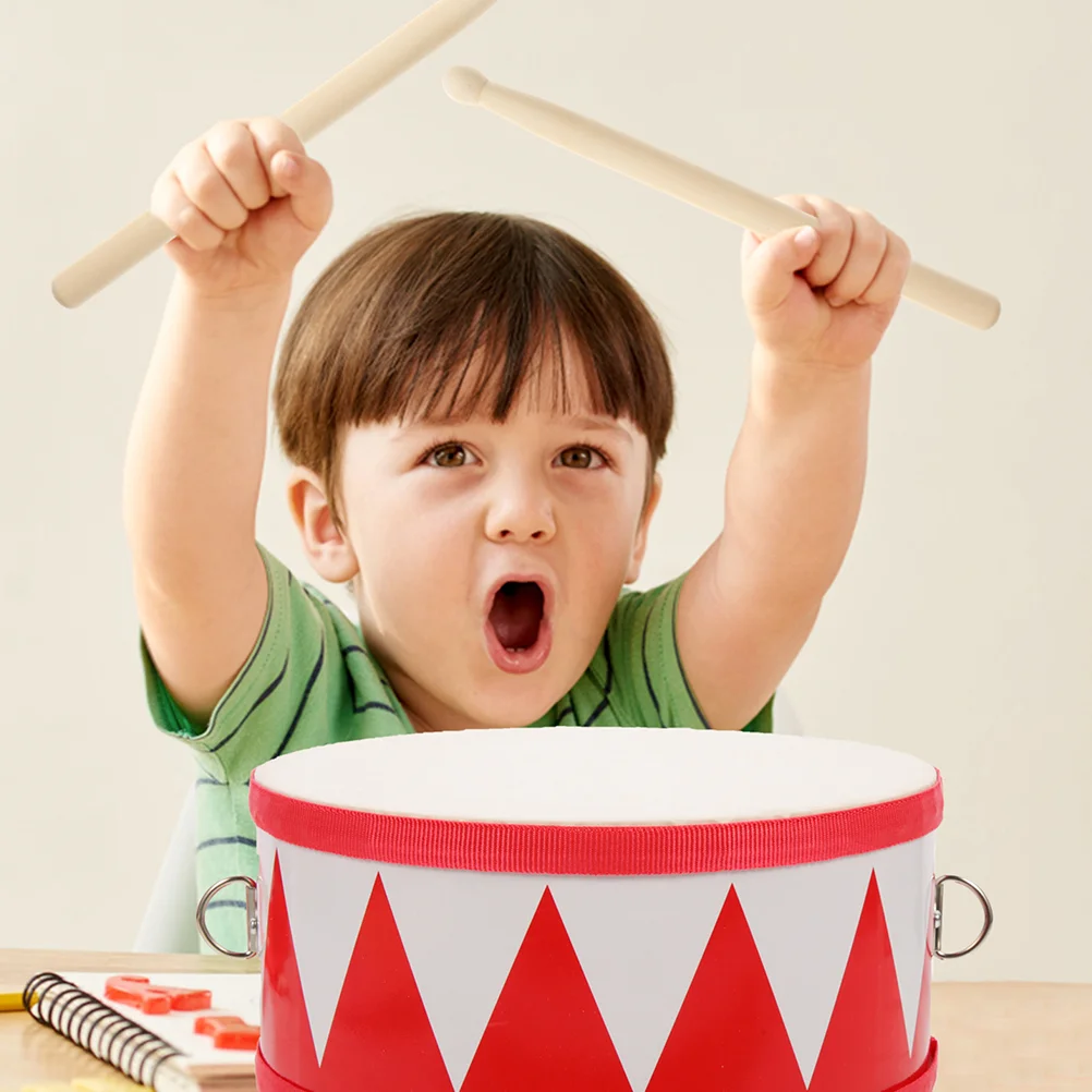 Snare tambor infantil para crianças, brinquedos de percussão, tambores de 5 a 9 anos, kit educacional de madeira, instrumento musical para bebês