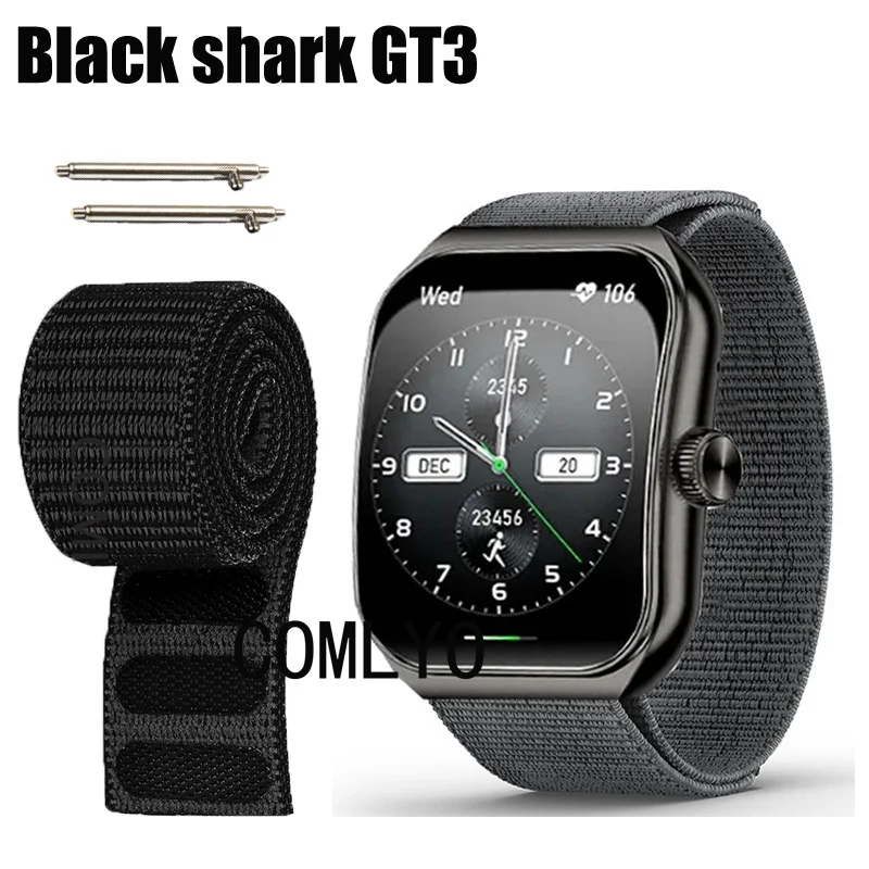 For Black shark GT3 Smart Watch Band Strap Hook&Look Nylon Belt Women Men Watchband