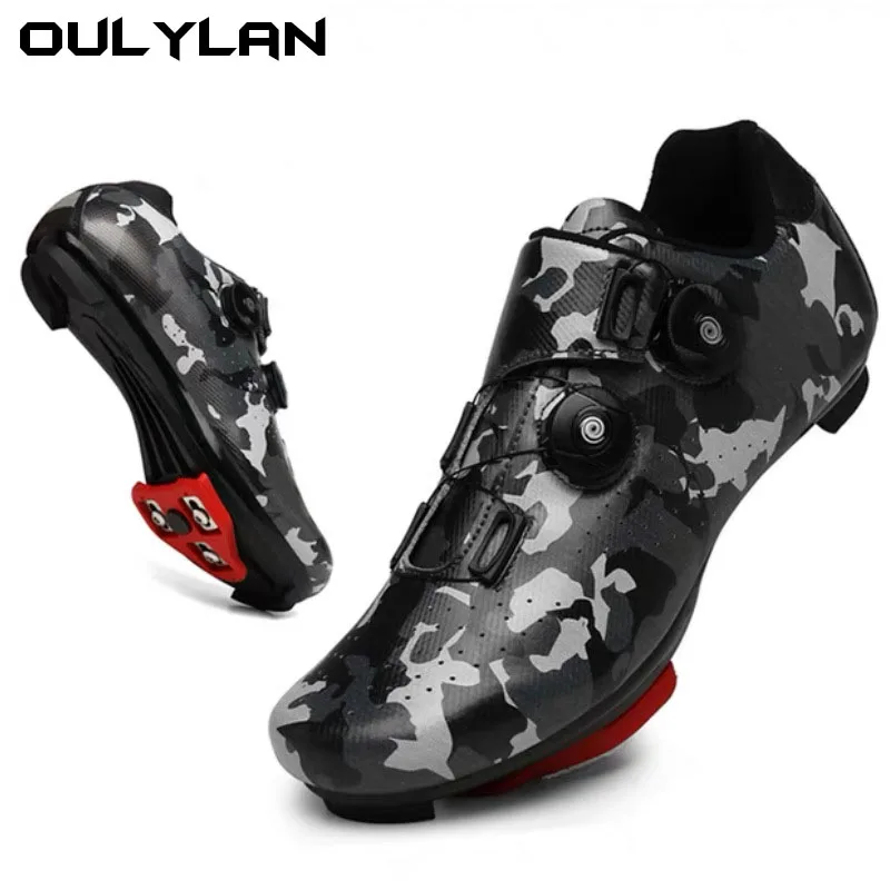 Cycling Sneaker Mtb Pedal Bicycle Shoes Flat Mountain Cycling Shoes Cleat Shoes Speed Footwear Man Women 2024 New Selflocking