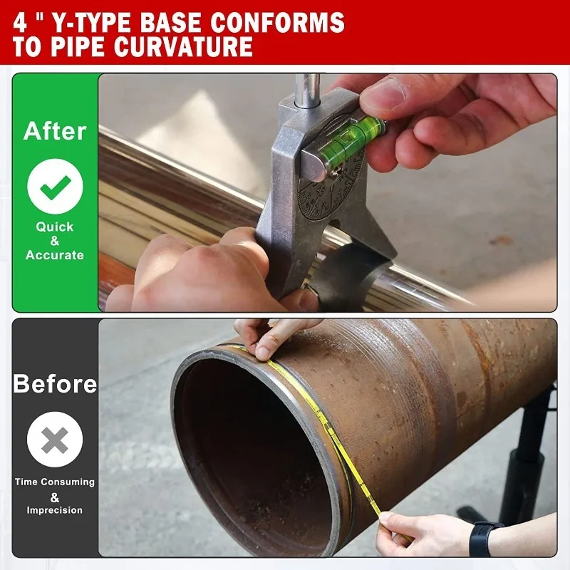 Pipe Marking Ruler, Pipeline Positioning Tool, Pipe Center Finder for Plumbing Pipe Installation Measurement