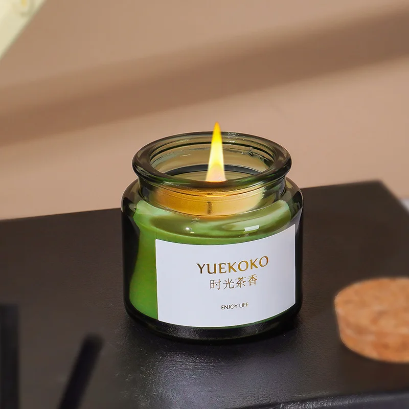 Flameless Candles Aromatherapy Candle Birthday Gift Plant Soy Wax Indoor Scented Candles Rose Fragrance