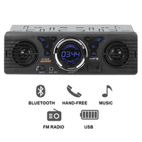 Car Radio MP3 Player FM Audio Digital Clock AUX Input Built-in 2 Speakers Auto-radio 1 Din Bluetooth Hands-free USB TF Card