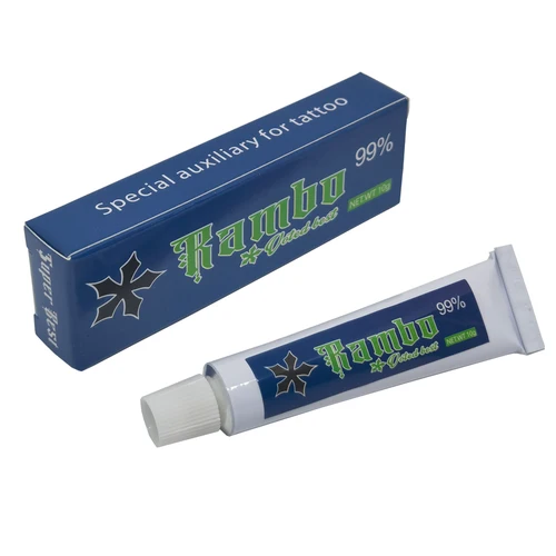 Imagen 2 del producto Nuevo 99% crema de tatuaje Rambo azul antes del maquillaje permanente Microblading cejas labios crema auxiliar de eliminación de tatuajes 10g