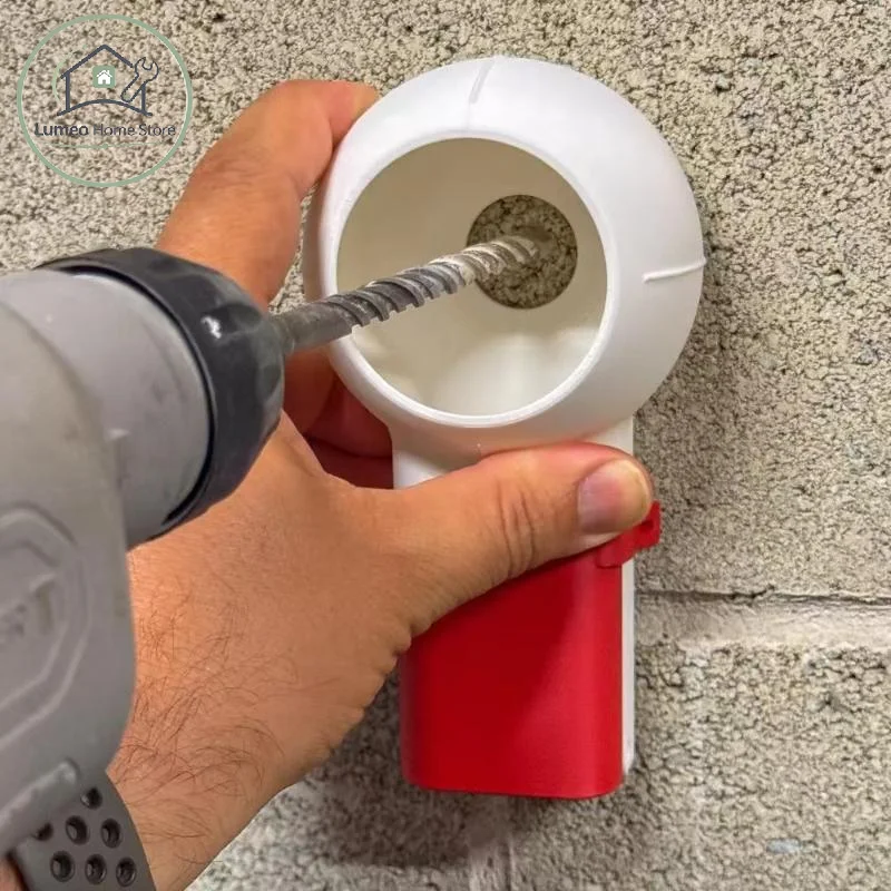 Rotary Nozzle Drill Dust Collection Box Universal Adapter Fits Most Drills Reduces Mess During Wall Mounting Jobs