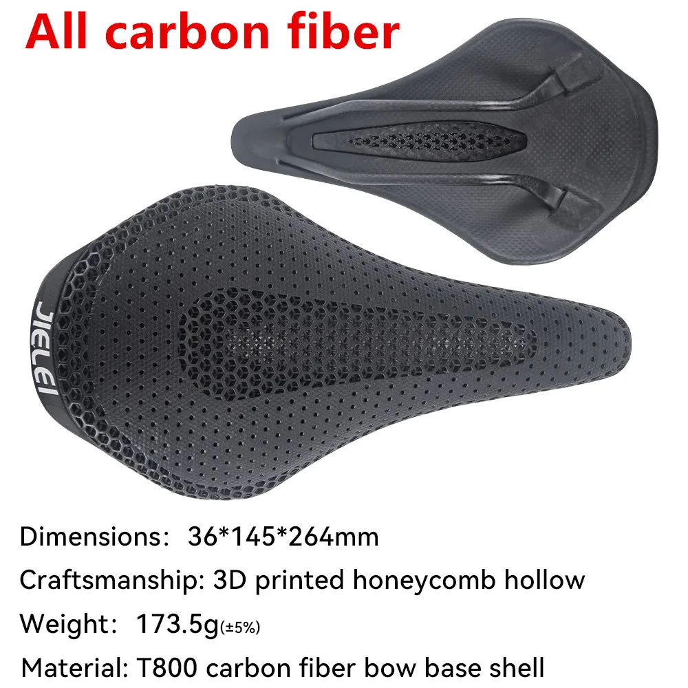 All Carbon Fiber 3D Printed Saddle Ultralight 173g 7*9 Bike Seating For Men Women Triathlon Road MTB Mountain Gravel Folding Car