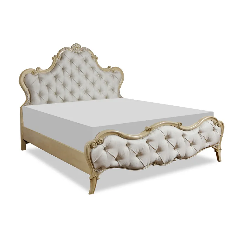 

Bedroom upholstery bed combination bedside table simple French princess bed furniture